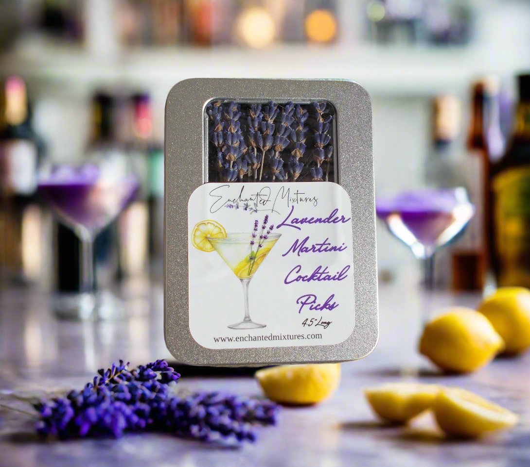 Lavender Martini Cocktail Picks